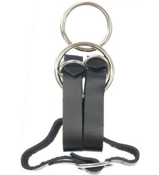 Arab Strap Penis Ring Leather Metal Erection Impotence Sex Aid Same Day